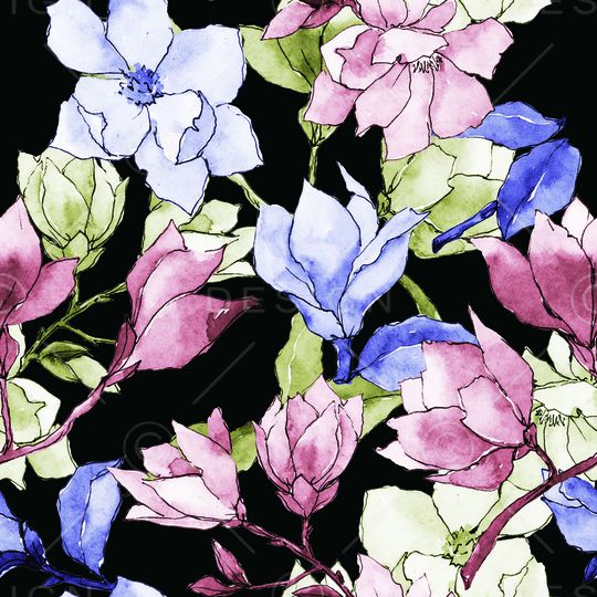 花卉印花华亿平台图片