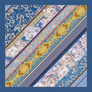 丝巾定位花印花华亿平台图片