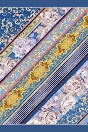 丝巾定位花印花华亿平台图片