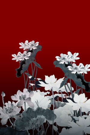 荷花印花华亿平台图片