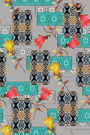 几何印花华亿平台图片