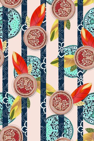 抽象花卉印花华亿平台图片