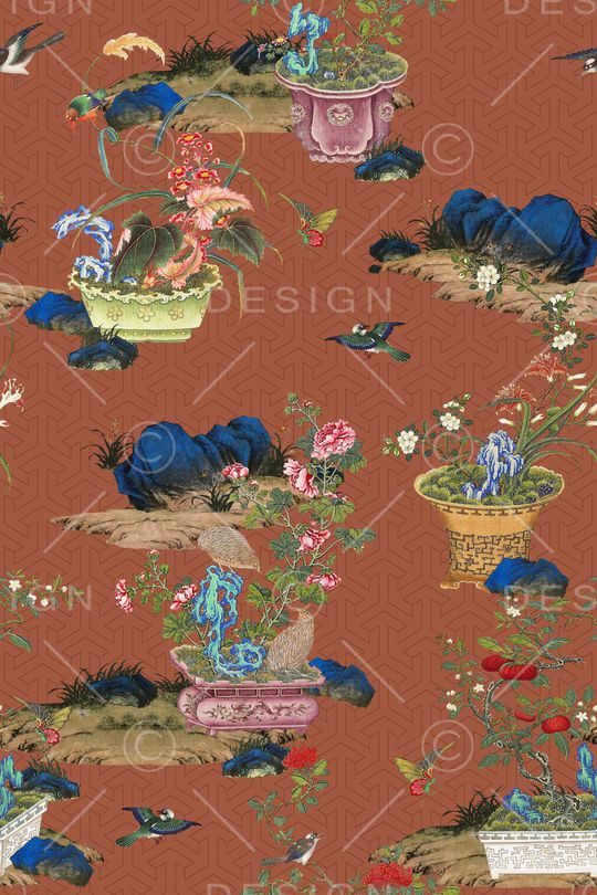 中国风印花华亿平台图片