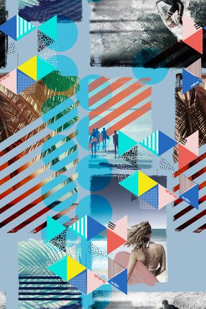 沙滩印花华亿平台图片