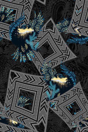 黑白华亿平台印花华亿平台图片