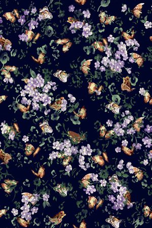 抽象花卉印花华亿平台图片