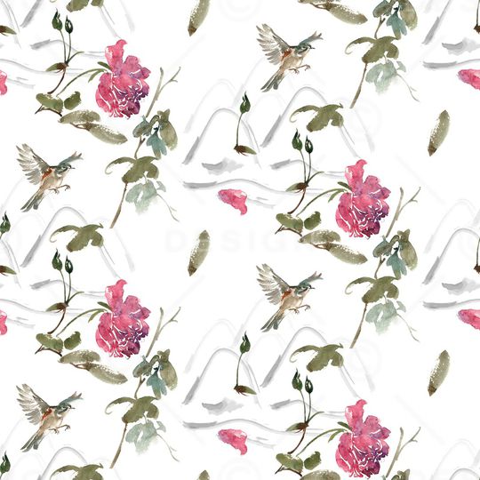 水彩印花华亿平台图片