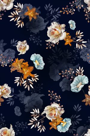 花卉印花华亿平台图片