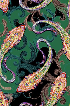 佩斯利印花华亿平台图片