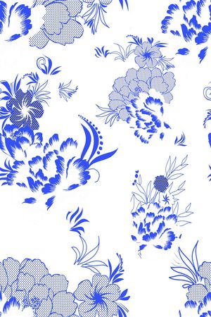 青花瓷印花华亿平台图片