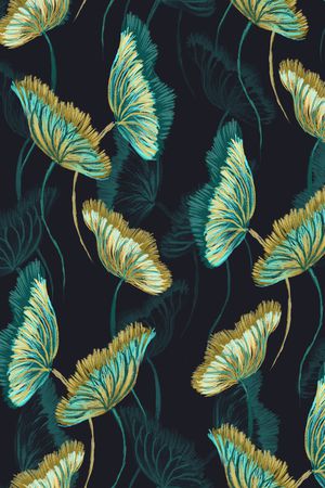 绿植树叶印花华亿平台图片