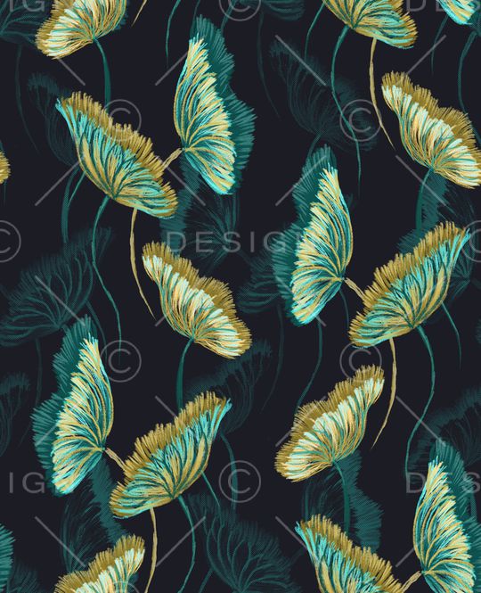 绿植树叶印花华亿平台图片