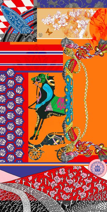 连衣裙印花华亿平台图片