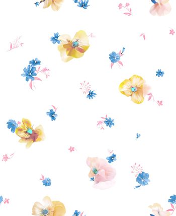 1315197-水彩碎花白底