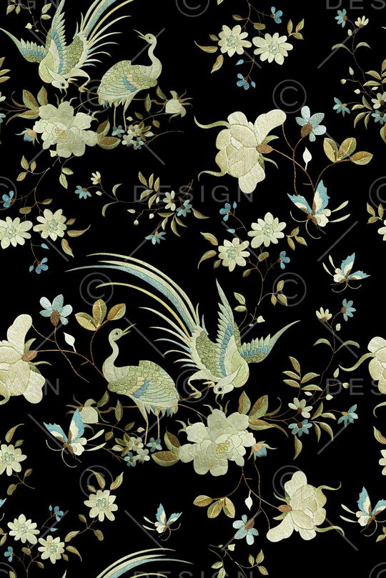 花鸟印花华亿平台图片