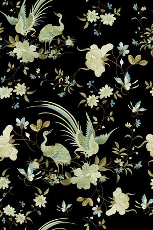 花鸟印花华亿平台图片