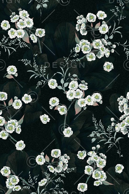 彩底花卉印花华亿平台图片