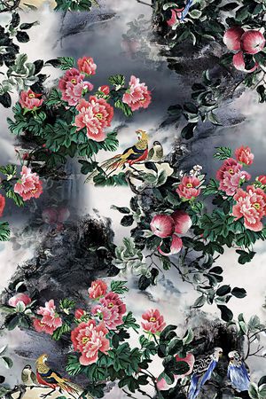 水墨风印花华亿平台图片