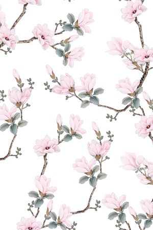 玉兰花印花华亿平台图片