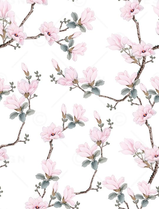 玉兰花印花华亿平台图片