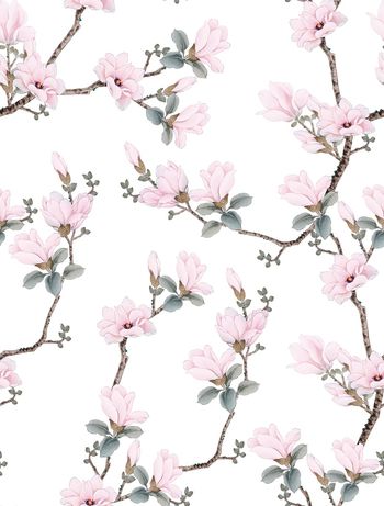 玉兰花印花华亿平台图片