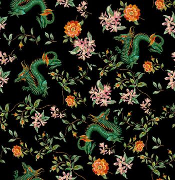 传统纹样印花华亿平台图片