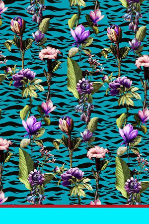 花卉印花华亿平台图片