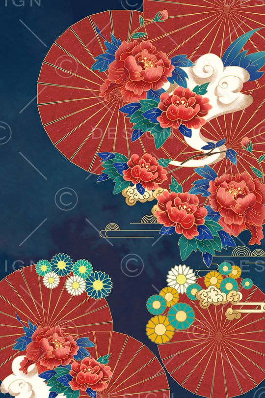 民族花卉印花华亿平台图片