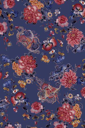 动物花卉印花华亿平台图片