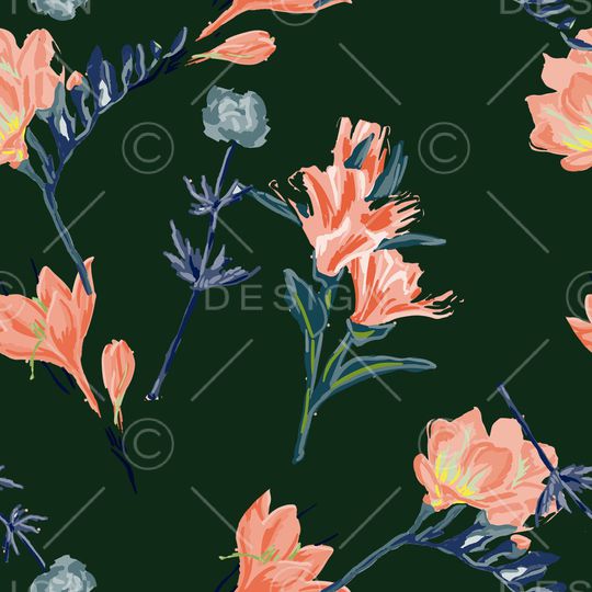 满版散花印花华亿平台图片