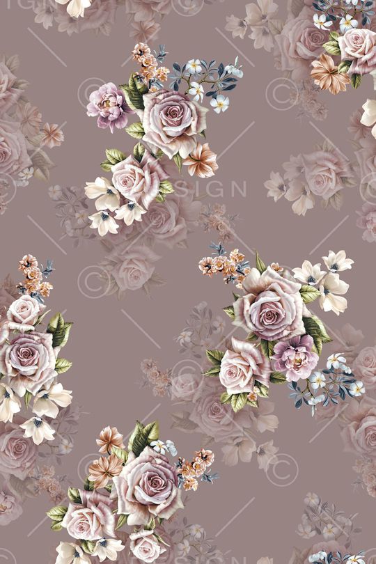 清爽底花卉印花华亿平台图片