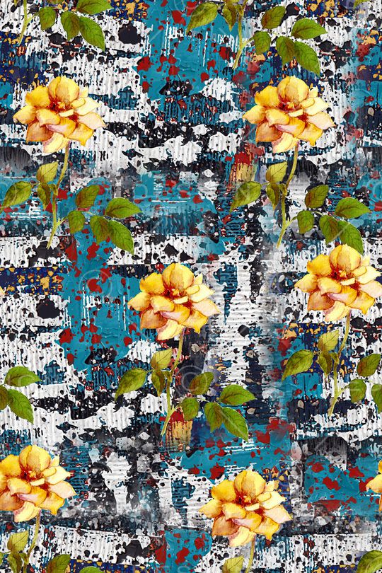 花卉印花华亿平台图片