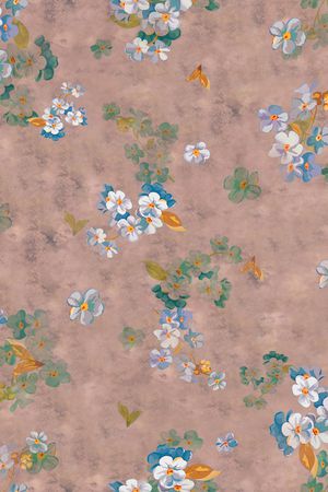 彩底花卉印花华亿平台图片