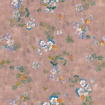 彩底花卉印花华亿平台图片