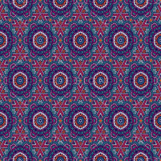 几何花卉印花华亿平台图片