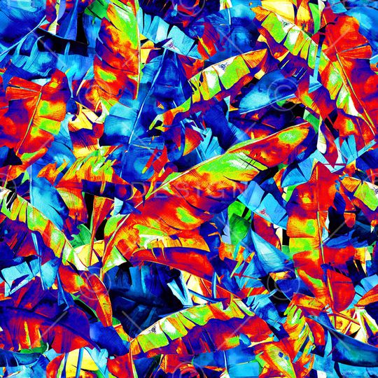 绿植树叶印花华亿平台图片