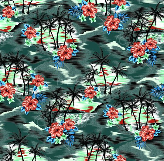 木槿花印花华亿平台图片