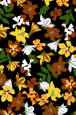 花卉印花华亿平台图片