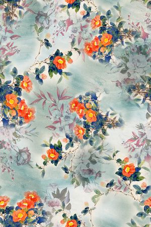 花卉印花华亿平台图片