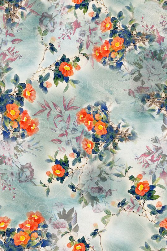 花卉印花华亿平台图片