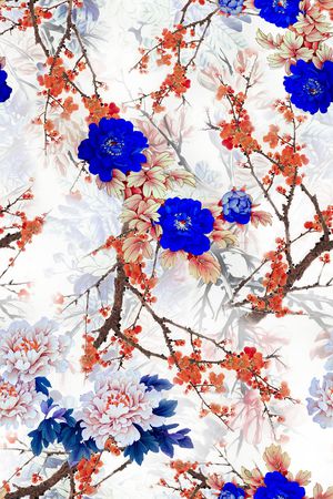 花卉印花华亿平台图片