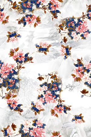 花卉印花华亿平台图片