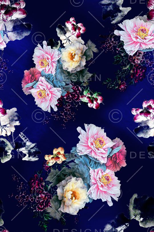 花卉印花华亿平台图片