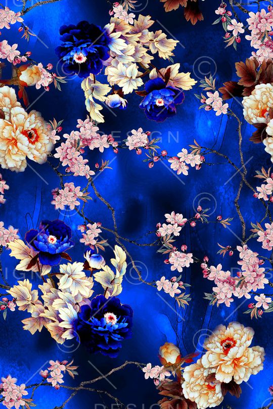 花卉印花华亿平台图片