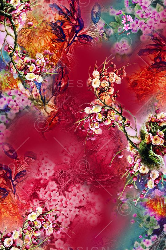 梅花印花华亿平台图片