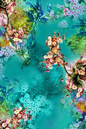 梅花印花华亿平台图片