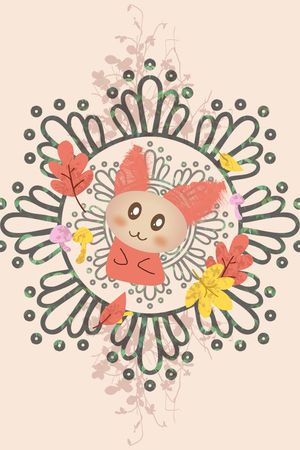 卡通人物印花华亿平台图片