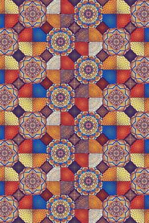 民族花卉印花华亿平台图片