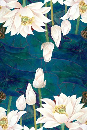 荷花印花华亿平台图片