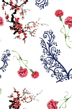 梅花印花华亿平台图片